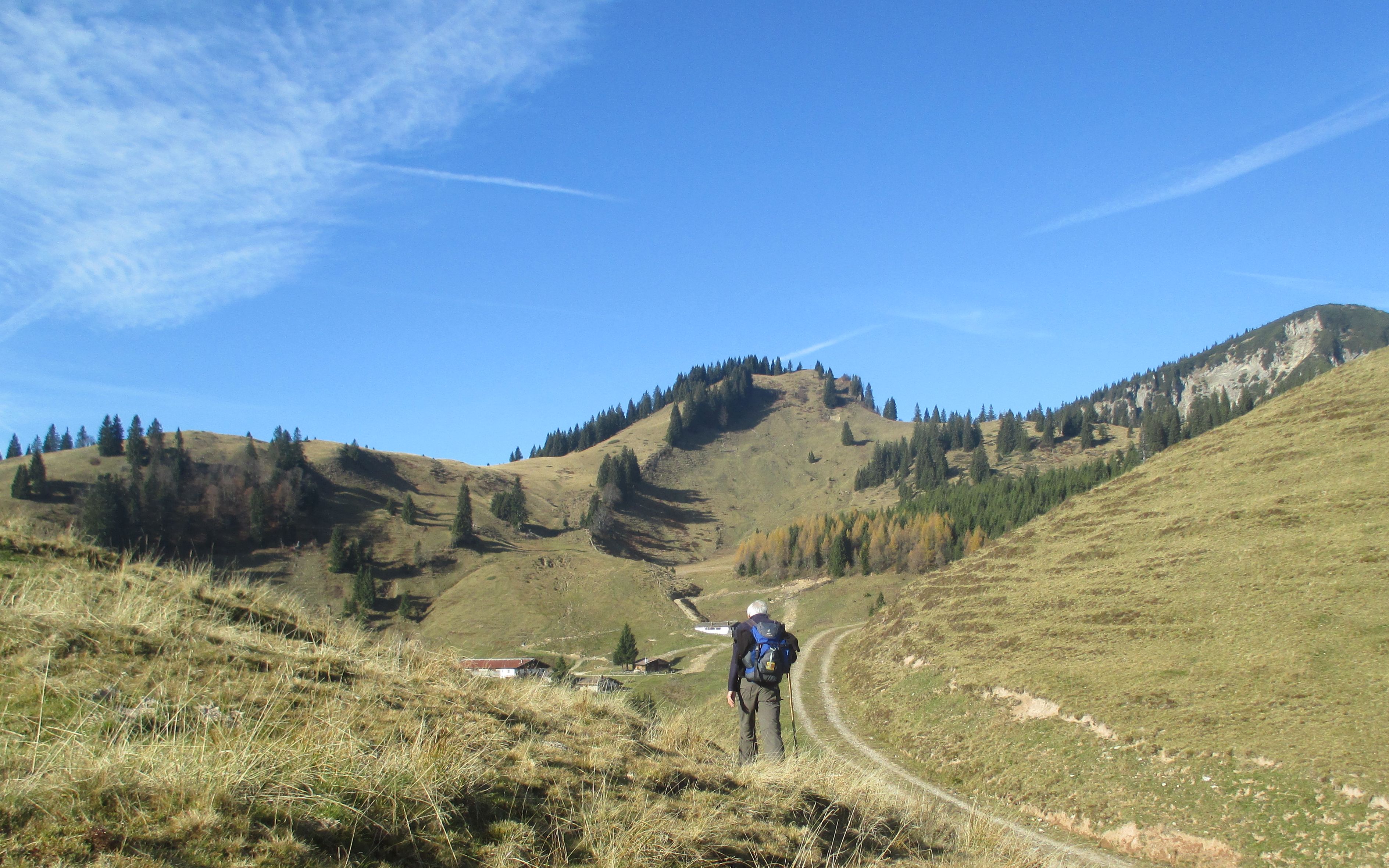 auf dem Weg zur Karalm und zum Karkopf