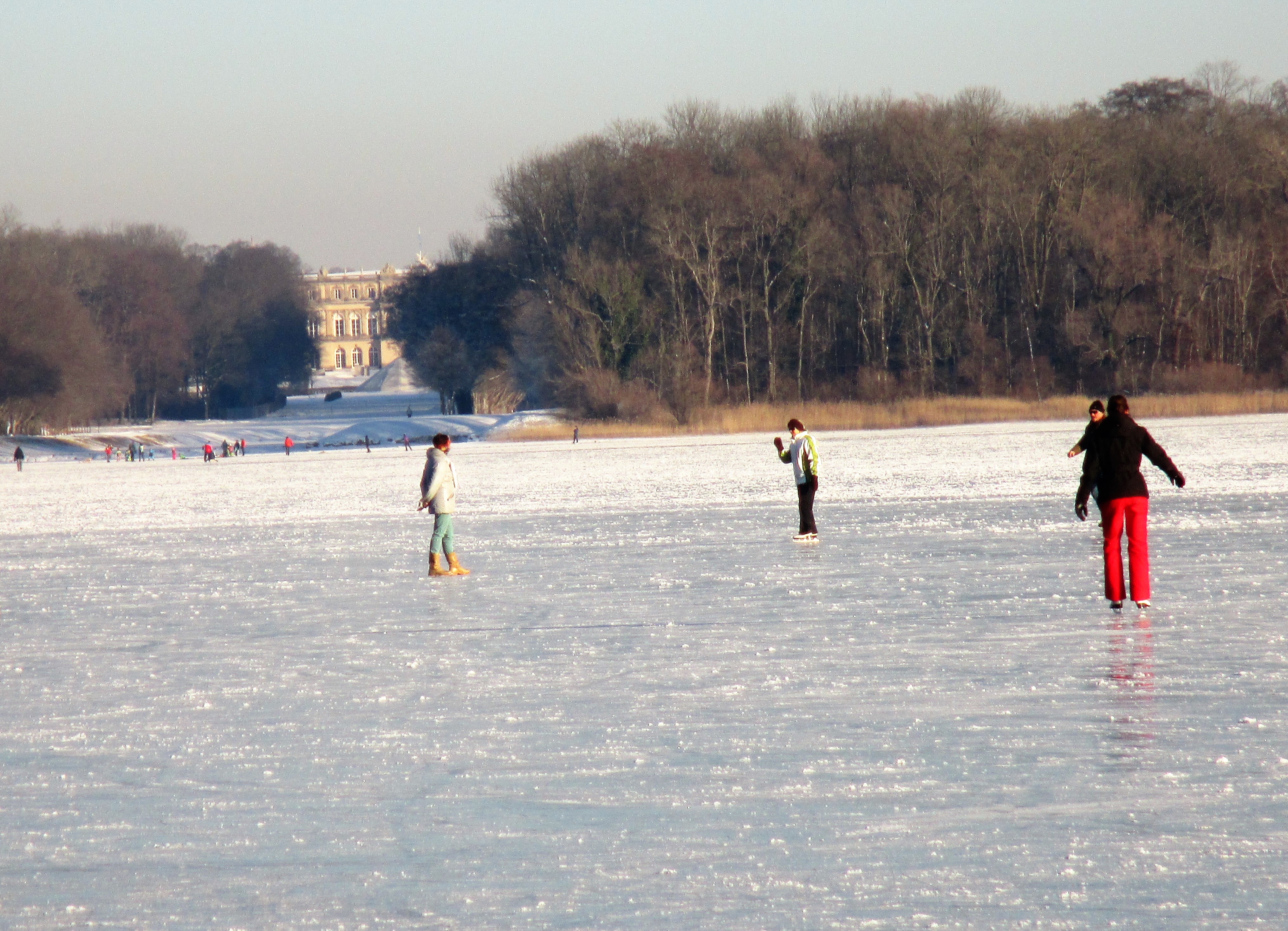27.Januar: auf dem Eis vor der Seepromenade Prien