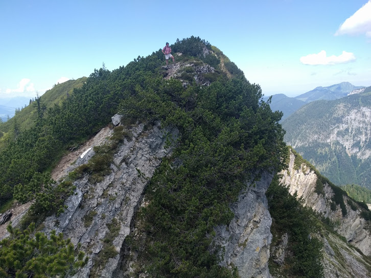 Bergsteiger am Grat