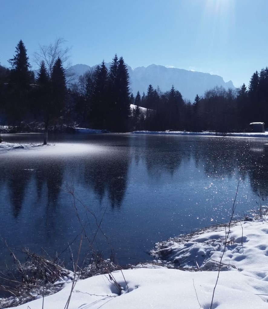 der Grenzhubersee bei Sachrang