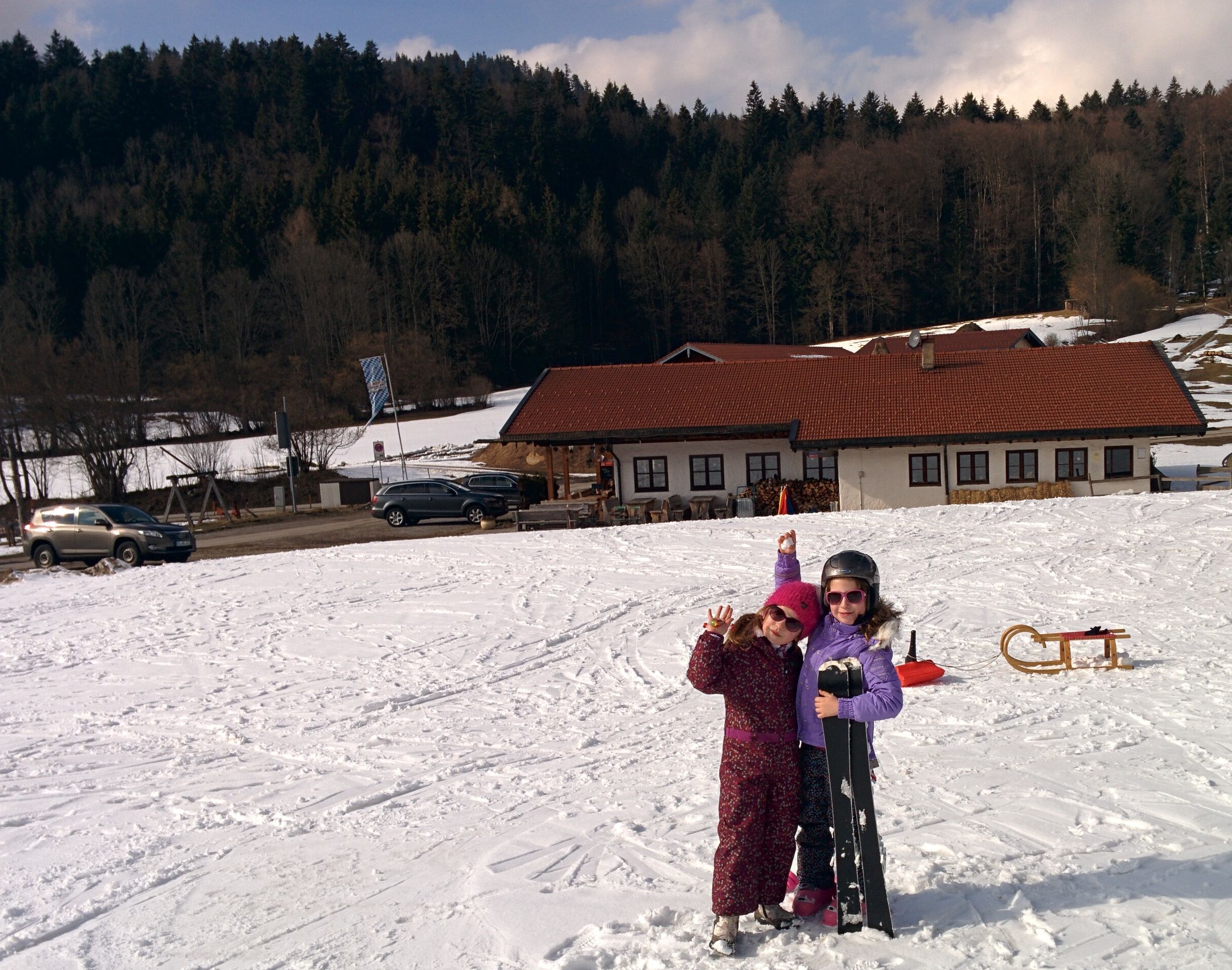 am Übungshang bei der Müllner Alm