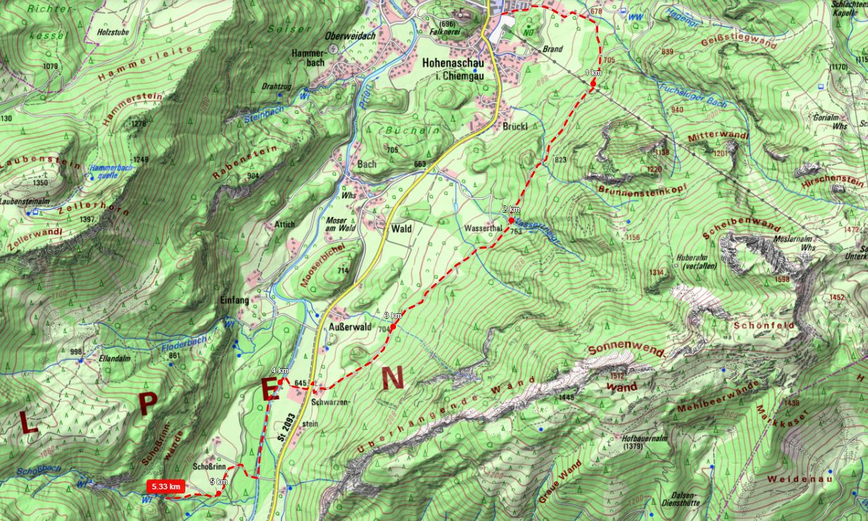 Rundtour Hohenaschau - Schoßrinnwasserfall